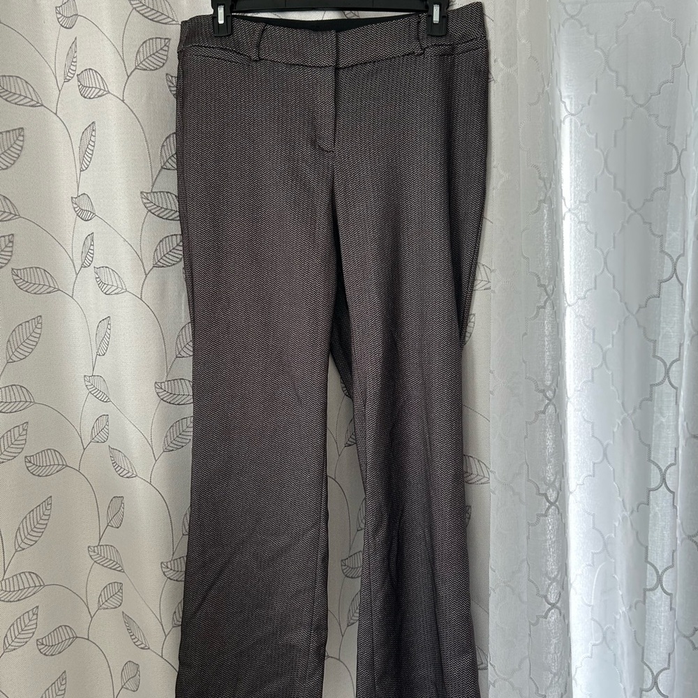 Lane Bryant Black and White Zig Zag Pattern Classic Trousers